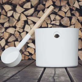 Бадья и черпак KOLO Sauna, белый