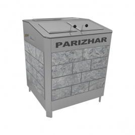 Электрическая паротермальная печь ВВД &laquo;ПАРиЖАР&raquo; 18 кВ облицовка из природного камня серпентенит &laquo;Бархат&raquo;