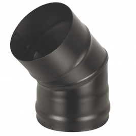 Колено Везувий BLACK (AISI 430/0,5мм) 45* 2-х секц. д.120
