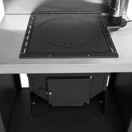 Модуль уличной кухни Helios SMART-900 Печь под казан, дымоход 115 мм (HS-KU02-P900-01)