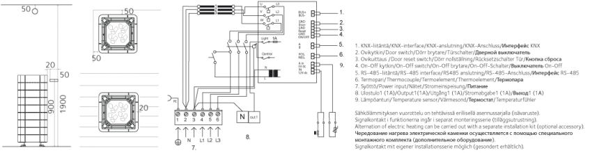 Электрокаменка Tulikivi Nuoska Graphite 9,0 kW Integrated