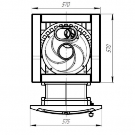 Печь банная Атмосфера XL в облицовке "Талькохлорит" Узор №7