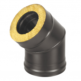 Сэндвич-колено Везувий BLACK (AISI 430/0,5мм + Оц.) 45* 2 секции д.120х200