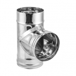 Тройник дымохода Феникс 90°, ⌀130, AISI 430, 1 мм