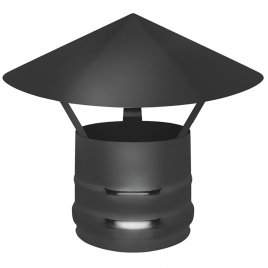 Зонт Везувий BLACK (AISI 430/0,5мм) д.200